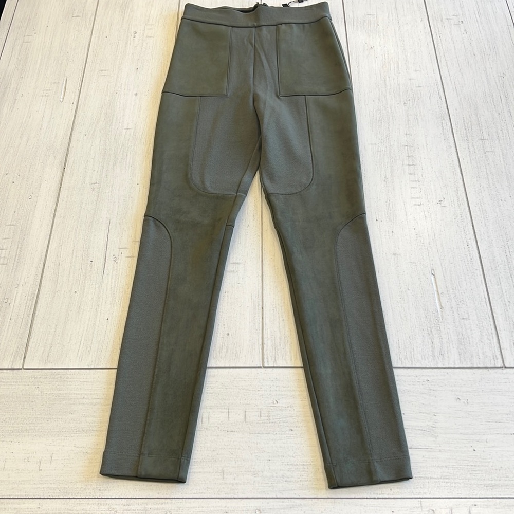 BCBGMaxAzria Velvet Green Leggings NWT XS